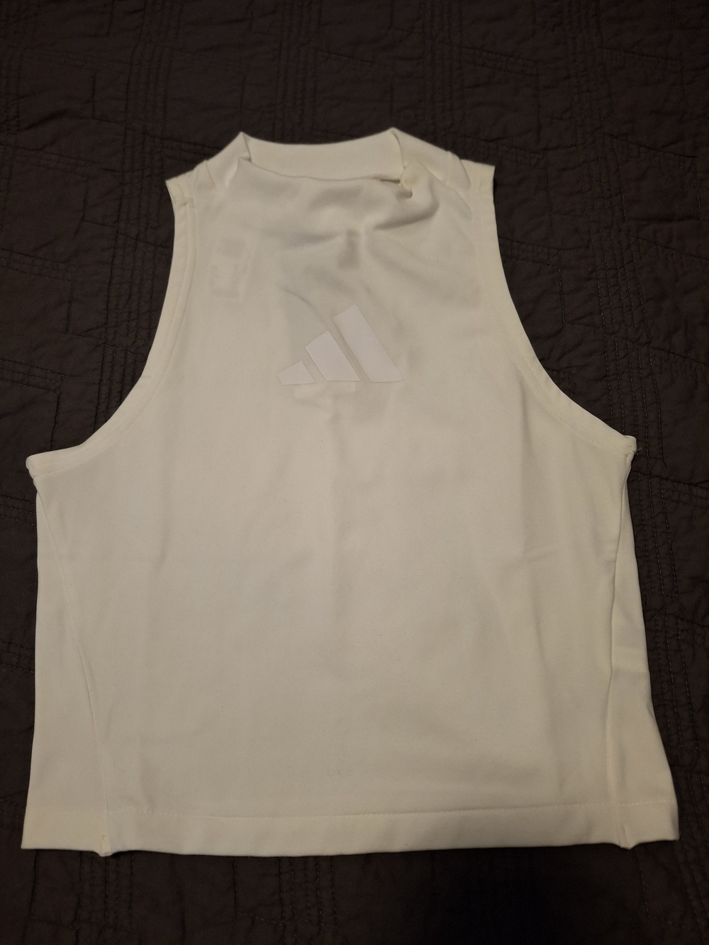 Adidas Women's White Sleeveless Performance TankAdidas W.Z.N.E. Logo High Neck